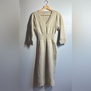 Modern Citizen Cream Long Sleeve Dress
